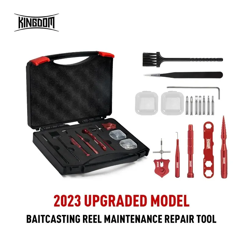 Kingdom Fishing Reel Maintain Toolbox Multifunctional Fish Tackle Box Repair  Kits Combo Maintenance Tools Accessories Tackles - AliExpress