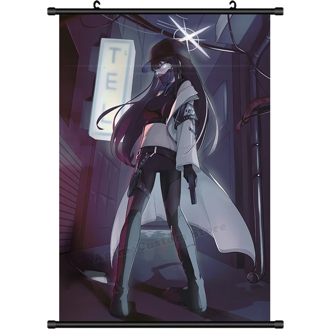 Game Anime Kasumizawa Miyu Blue Archive Cosplay Wall Scroll Roll