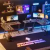 L-Shaped Gaming Desk 51.2 Inches Corner Office Desk with Removable Monitor Riser 4