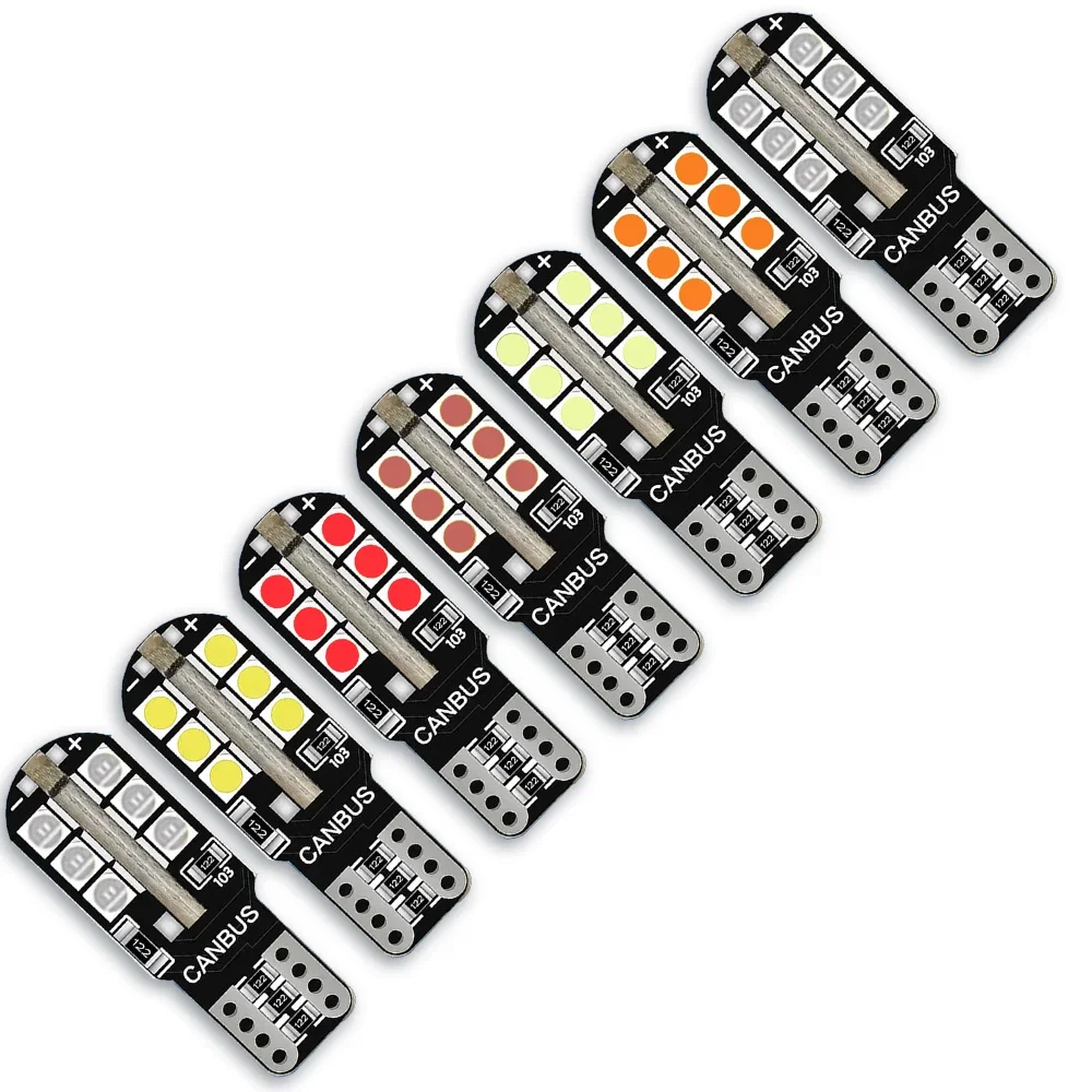 도요타 코롤라 2003-2007 2008 2009 2010 2011 LED 전구 주차 램프, 자동차 인테리어 번호판 조명, T10, 2 개