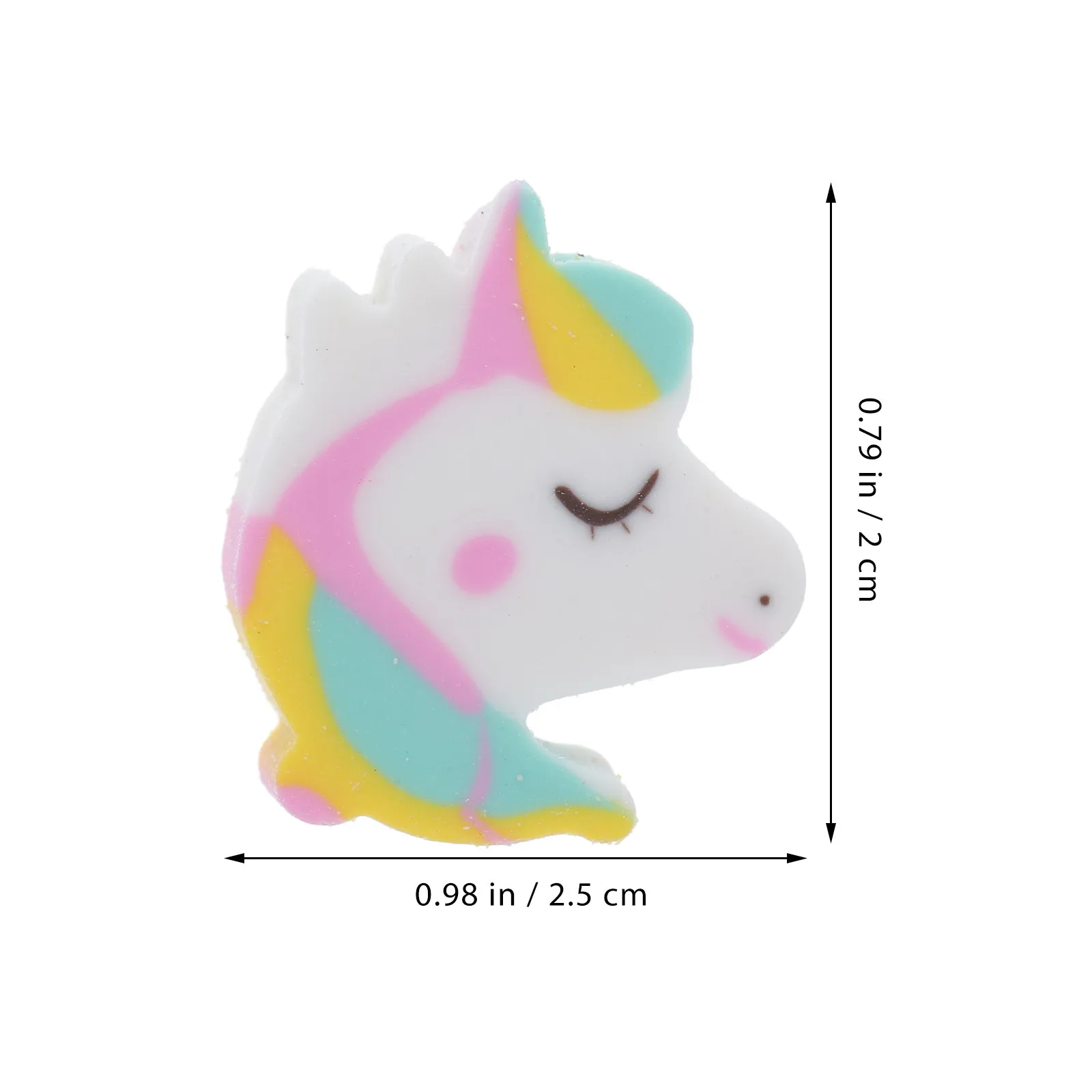 50Pcs 말 지우개 어린이를위한 미니 귀여운 동물 지우개 교실 학교 용품 생일 보상 파티 호의품 문구