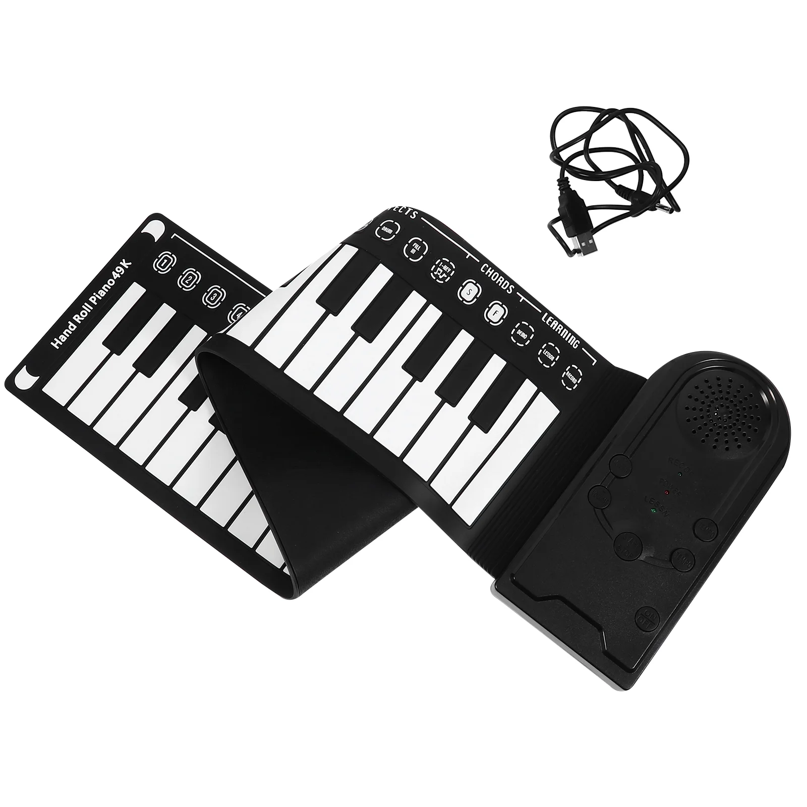 

49 Keys Roll Piano Kid Hand Rolled Silicone Keyboard Electronic Digital Foldable Silica Gel Instrument Child