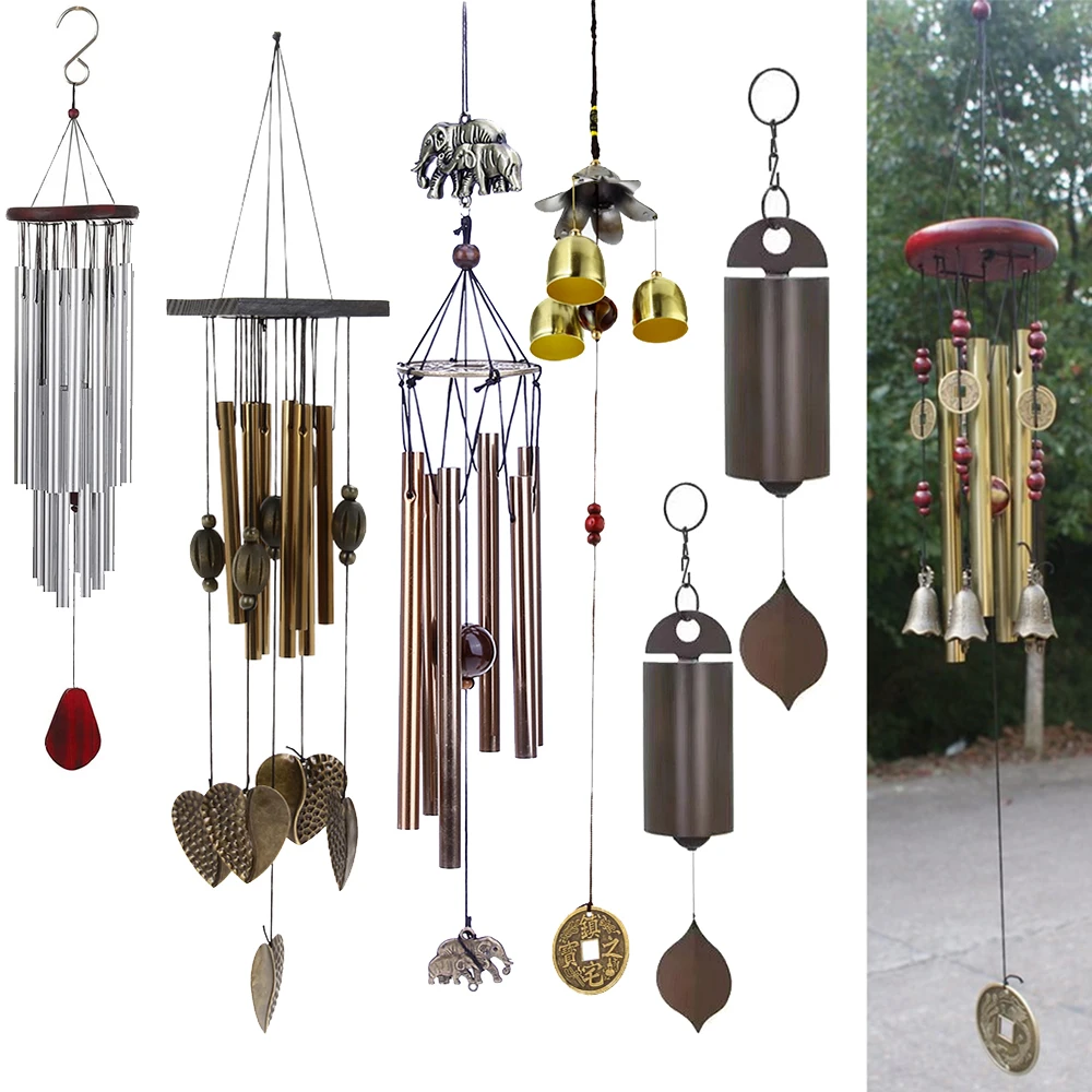 Outdoor Living Wind Chimes Yard Garden Tubes Bells Copper Antique Windchime Wall Hanging Home Decor Decoration Outdoor wind chimes