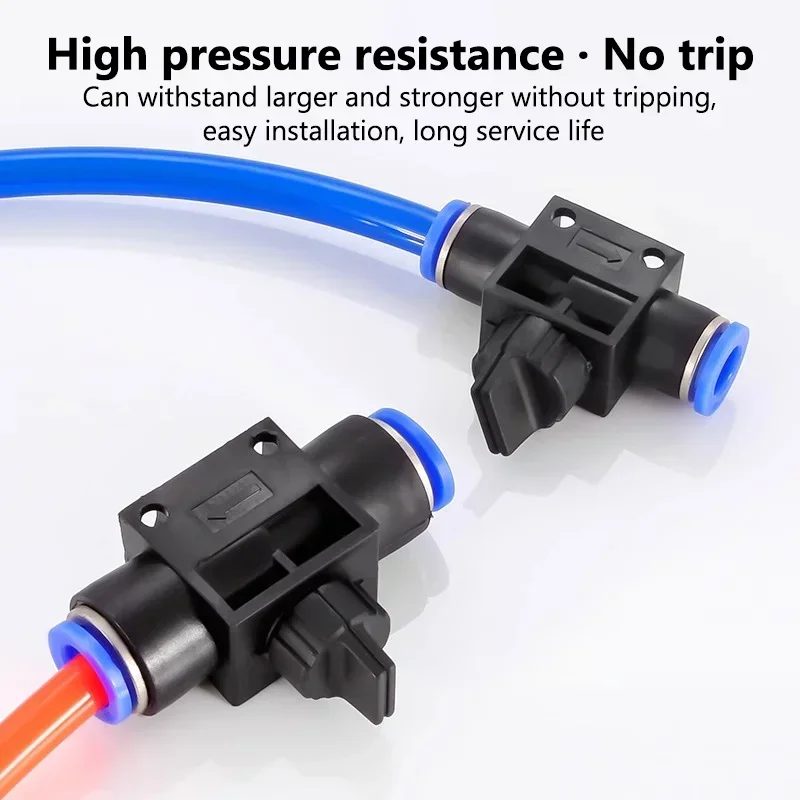 HVFF 2 Way Pneumatic Fitting Quick Push Connector Tube Hose Air Pneumatic Parts Plastic Switch Controller 4mm 6mm 8mm 10mm 12mm