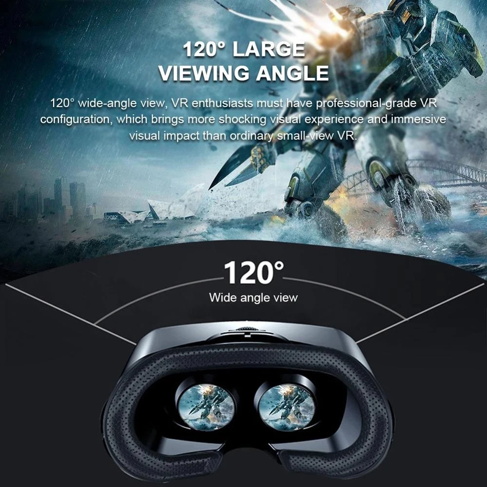 VRG Pro Realtà Virtuale Occhiali VR Dispositivi per cuffie Viar 3D Occhiali per casco Lenti Smart per Smartphone Cellulare Set di giochi per dispositivi mobili - immagine 3