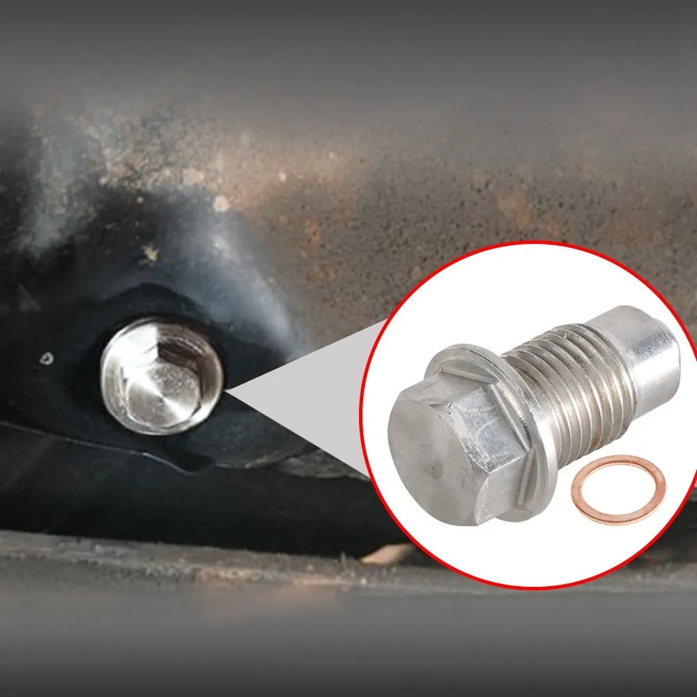 Stainless Steel Magnetic Oil Drain Plug M12x1.25 M12x1.5 M12x1.75 M14x1.5 M16x1.5 M18x1.5 Oil Drain Sump Nuts Silver Bolt oil drain plug