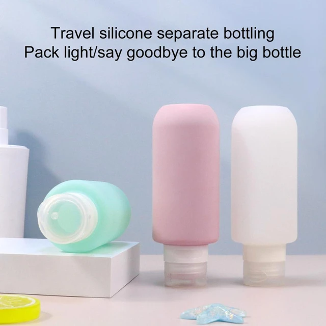 Rechargeables Flacons Souples en Silicone Bouteilles de Voyage à Remplir  Silicone Rechargeables Flacons de Voyage Anti-fuite