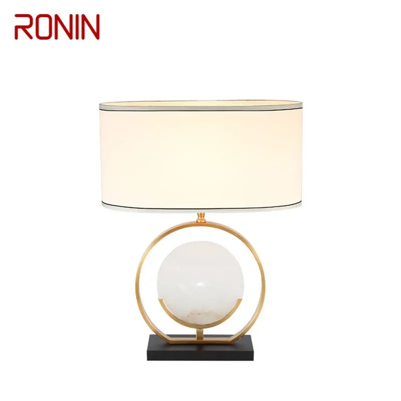 

RONIN Modern LED Table Lamp Luxury Design E27 White Marble Desk Light Home LED Decorative For Foyer Living Room Office Bedroom