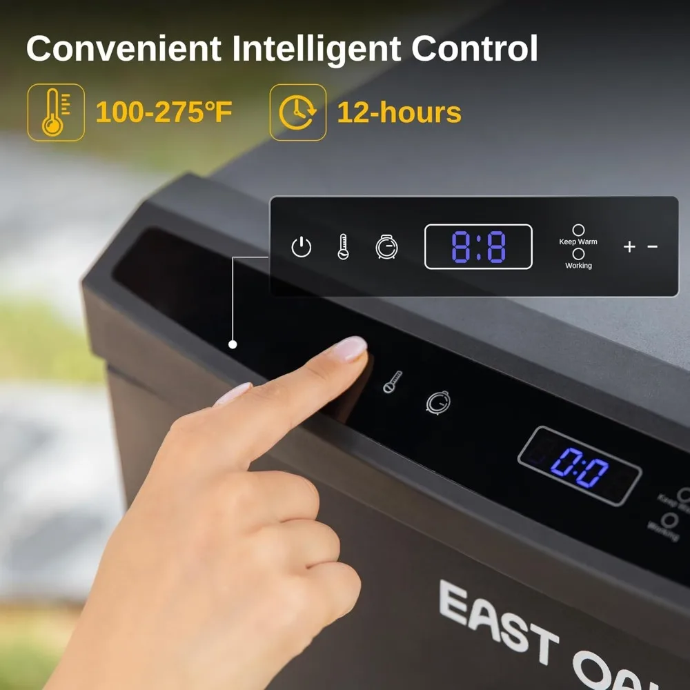 30-inch Electric Smoker, Outdoor Smoker with Convenient Side Wood Chip Loader, 725 Sq Inches of Cooking, Digital Control 6