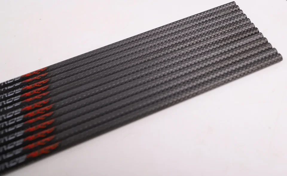 6/12/18 pièces arbres de flèche en carbone pur ID 6.2/4.2mm 32 pouces colonne vertébrale 300 340 400 500 600 700 800 pour tir à l'arc chasse/tir