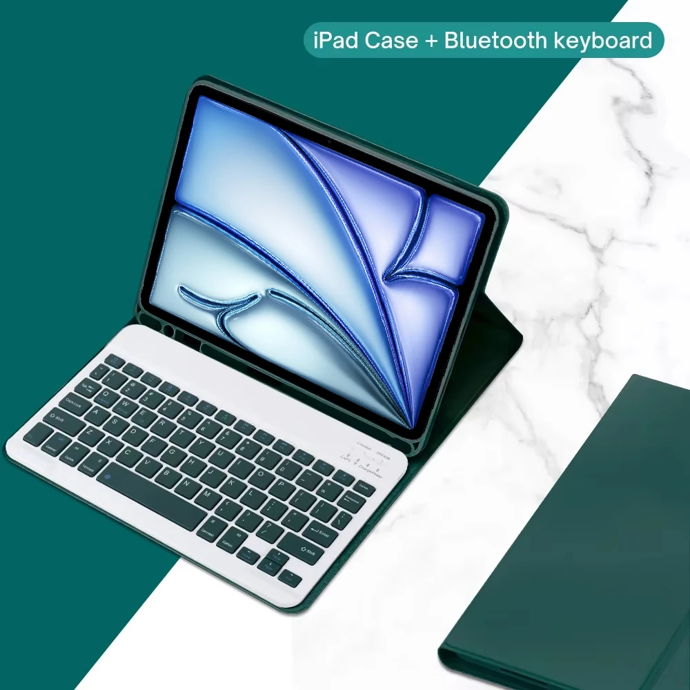 Funda Con Teclado Para IPad Air De 11 Pulgadas (M3/M2, 2025/2024) Y IPad Pro De 11 Pulgadas (4ª/3ª/2ª/2ª/1ª Generación), Funda Magnética Con Teclado Estilo Mágico Para IPad Air 5/4, Carga Ligera