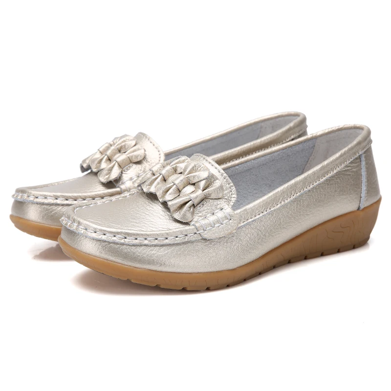 Frühling Herbst Leder Damenschuhe schlüpfen in flache Schuhe lässige Slipper Schuhe Wohnungen Damen Mokassins Größe 34-43 – Detail 34