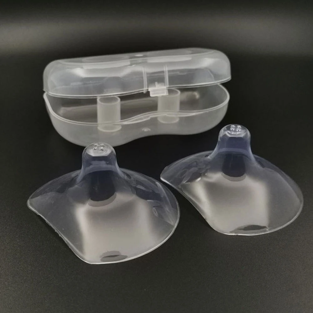 2pcs Silicone Nipple Protectors Breastfeeding Milk Extractor Mothers Nipple Shields Protection Cover