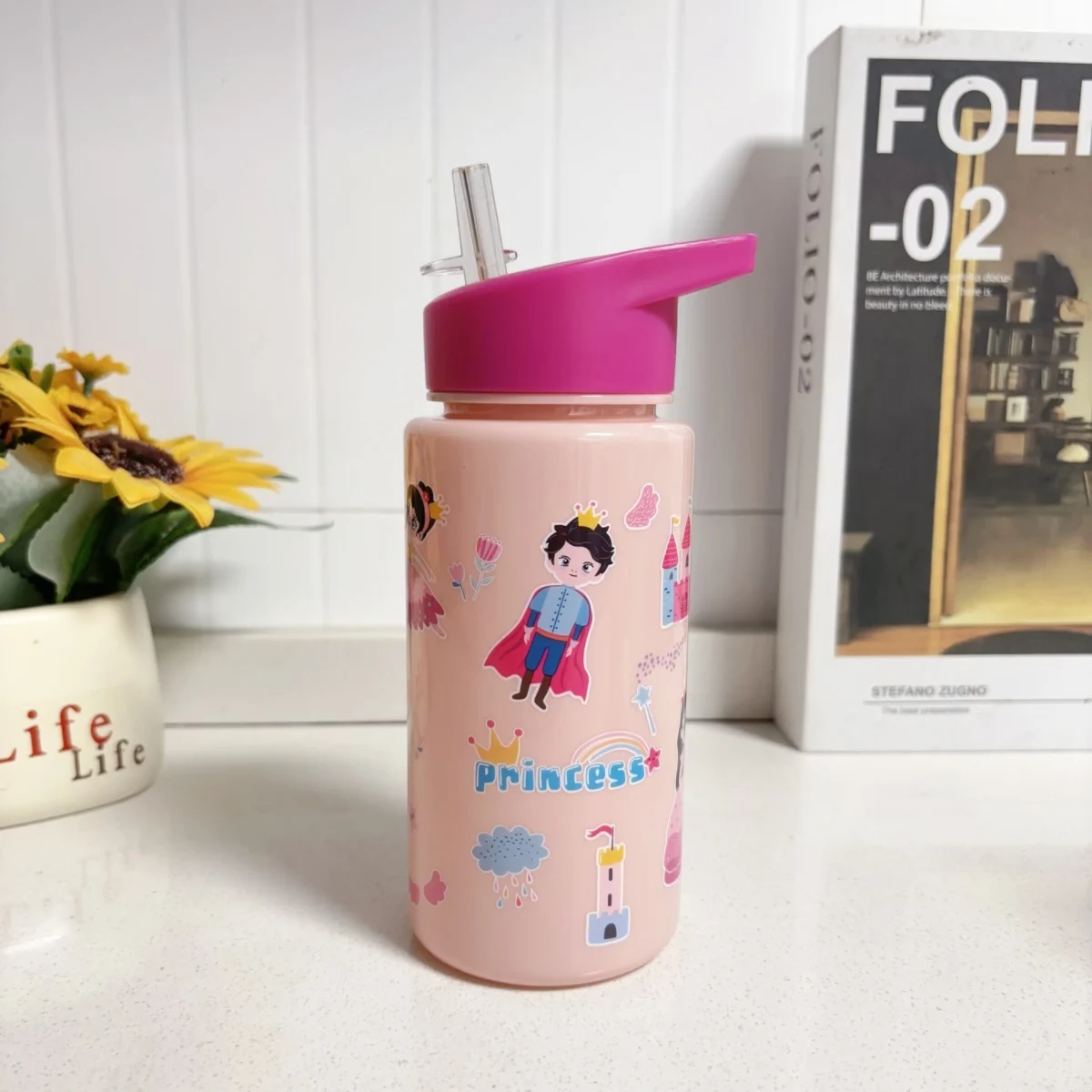 500 ml Çocuklar İçin Uygun BPA İçermeyen Su Bardağı Taşınabilir Seyahat Kupası Çiftler, Ebeveynler, Okul Öğrencileri İçin Hediye