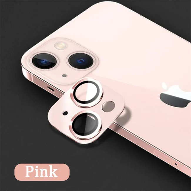Purple Metal Glass Camera Lens Protector - Full Cover Case