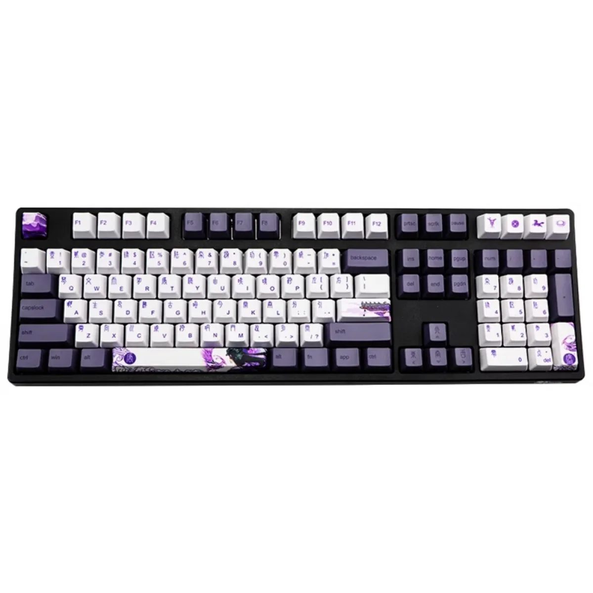 

OEM Violet Personalized Keycaps, PBT Heat Sublimation, 112 Keys Kit for 60, 64, 84, 98, 108, Gaming Mechanical Keyboard, MX Swit