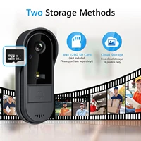 Tuya WiFi doorbell  2-way HD 1080P, microSD/cloud, waterproof, 1000mAh battery, long standby,Wireless Security Camera - Image 4