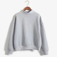 Woman Sweatshirts 2022 Sweet Korean O-neck Knitted Pullovers Thick Autumn Winter Candy Color Loose Hoodies Solid Womens Clothing - Image 6