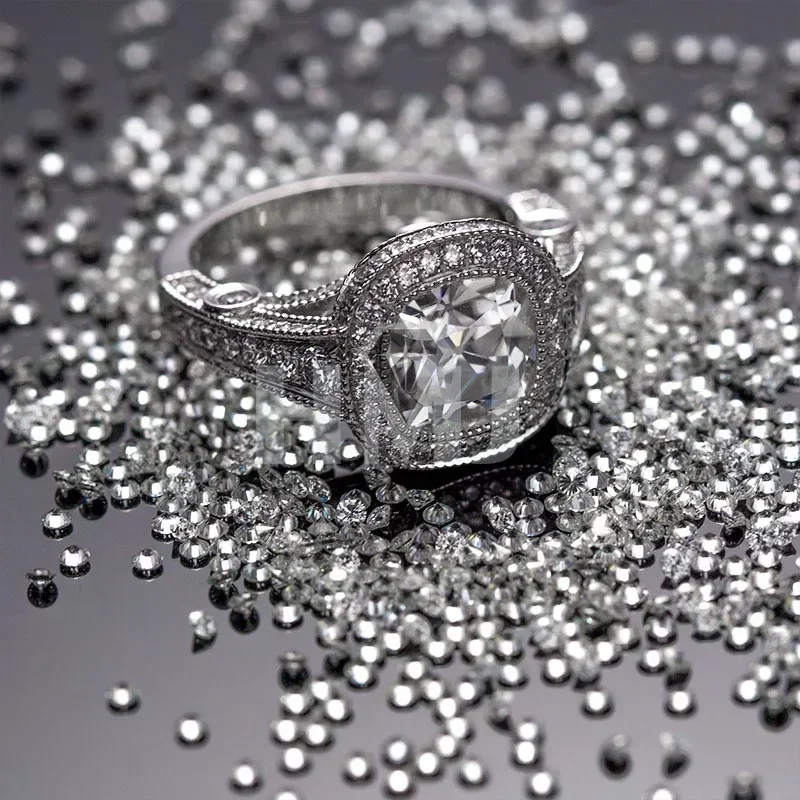 Rundschliff 0,7–2,9 mm 1 Karat Rolle Moissanit D Farbe VVS1 Kleiner Nahkampf-Lieferant mit losem Edelstein