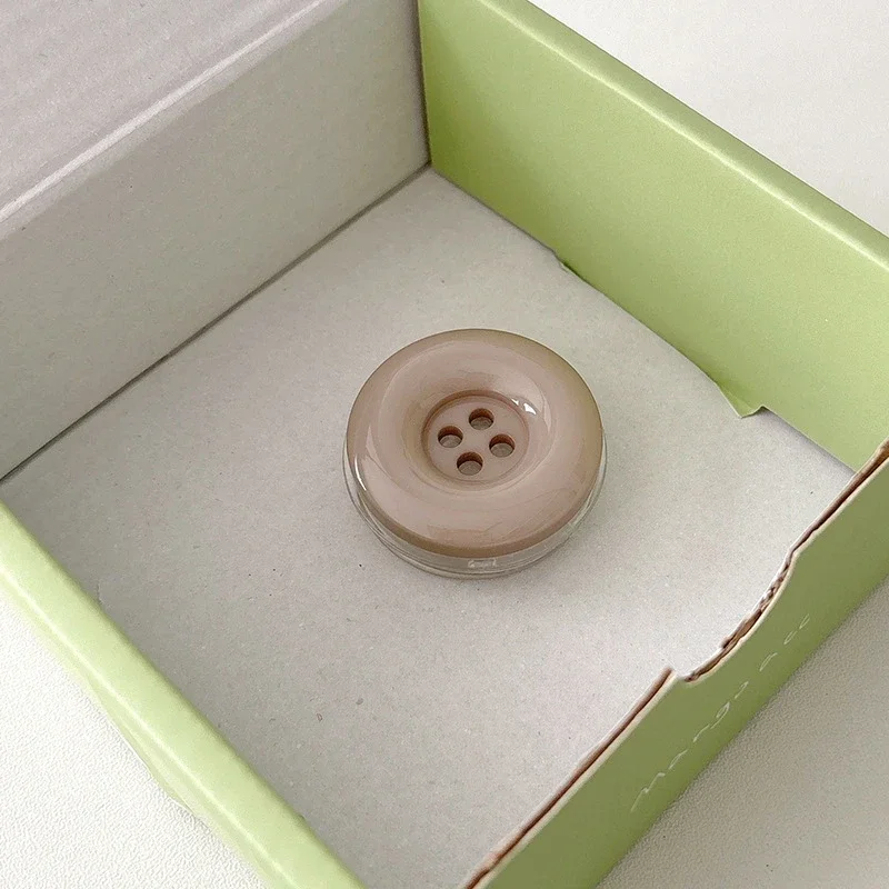 Colorful Button Phone Grip and Stand - Cute Foldable Ring Holder in Solid Colors