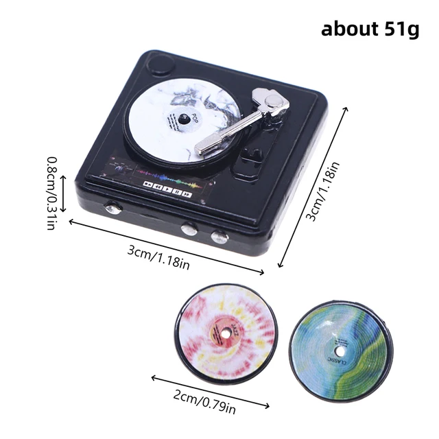 1Pcs 1:12 Dollhouse Miniature CD Player Disc Player Home Model Decor Toy Doll House Accessories 5