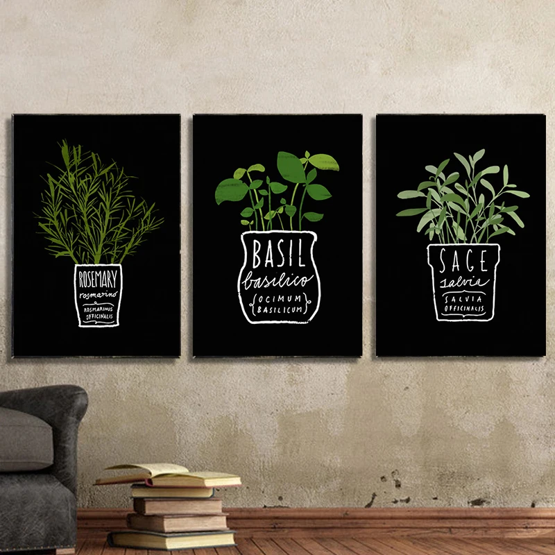

Nordic Minimalist Canvas Painting Potted Green Plants Wall Art Poster and Print Office Wall Art Pictures for Living Room Cuadros