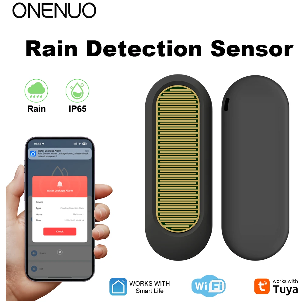 ตัวเลือกสินค้า เซ็นเซอร์ตรวจจับน้ำฝน IP65 แจ้งเตือนผ่านแอป