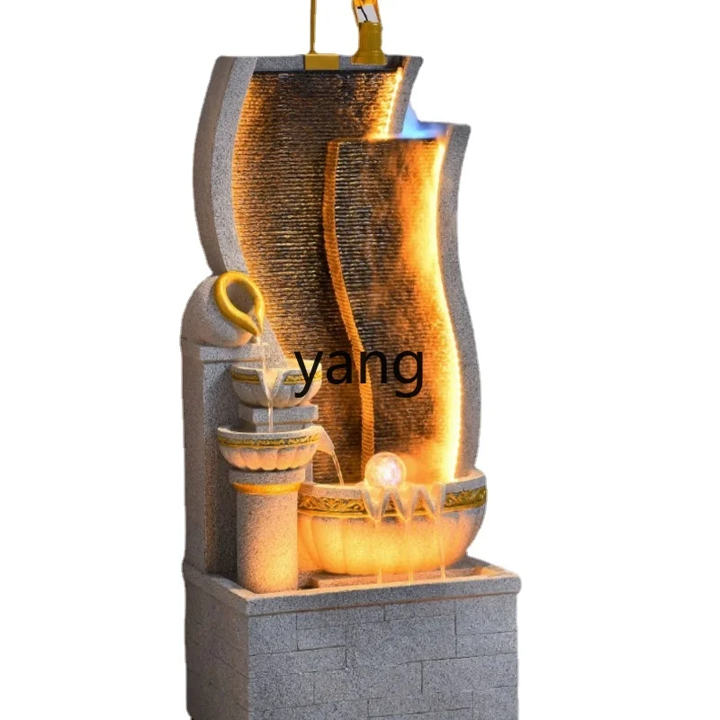 

L'm'm Living Room Entrance Floor Rockery Decoration Lucky Indoor Light Luxury Circulating Water Landscape