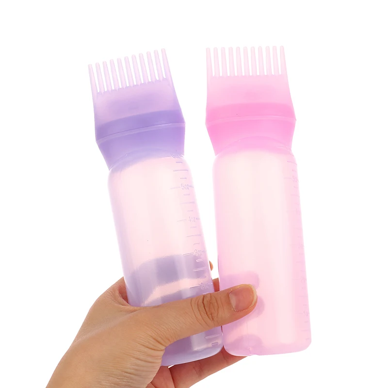 1Pc 120ml Plastic Hair Oil Applicator Bottle Hairdressing Shampoo Bottle Hair Dye Refillable Coloring Styling Tools