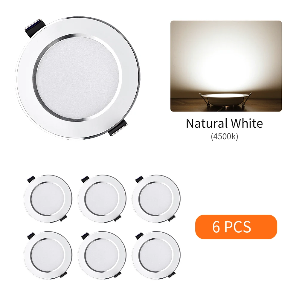 Natural white-6pcs