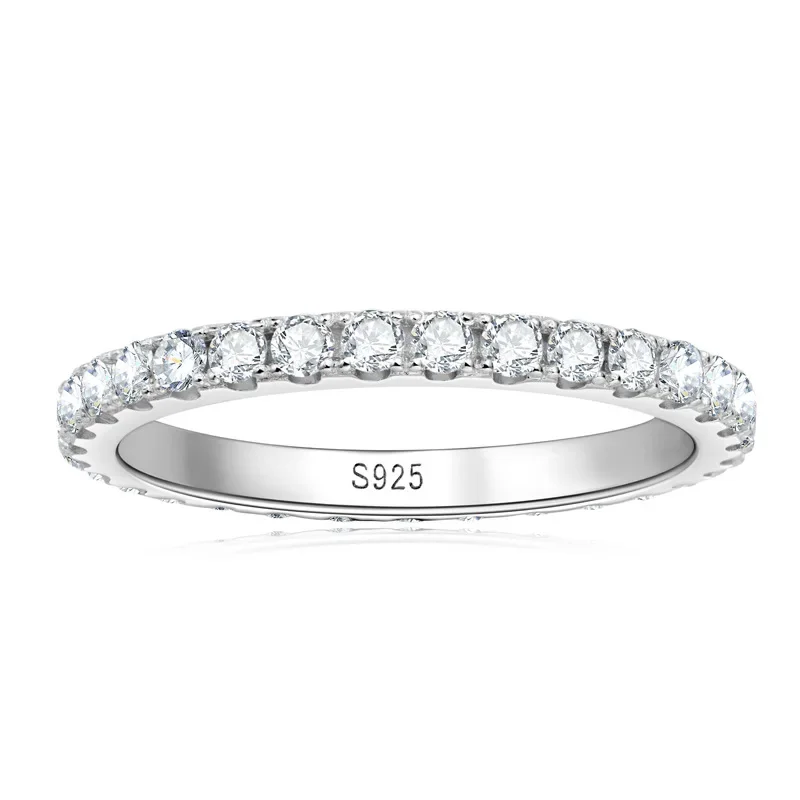 GRA Certified Moissanite Ring for Women Real 925 Sterling Silver Wedding Rings Engagement Eternity Bands Jewelry Gifts 5
