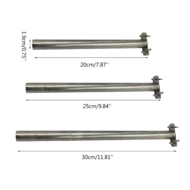 Bird Perch Parrot Stainless Steel Stand with Rhombic Pattern Anti-Slip Grinding Claw Bar for Small Medium Birds 3 Sizes