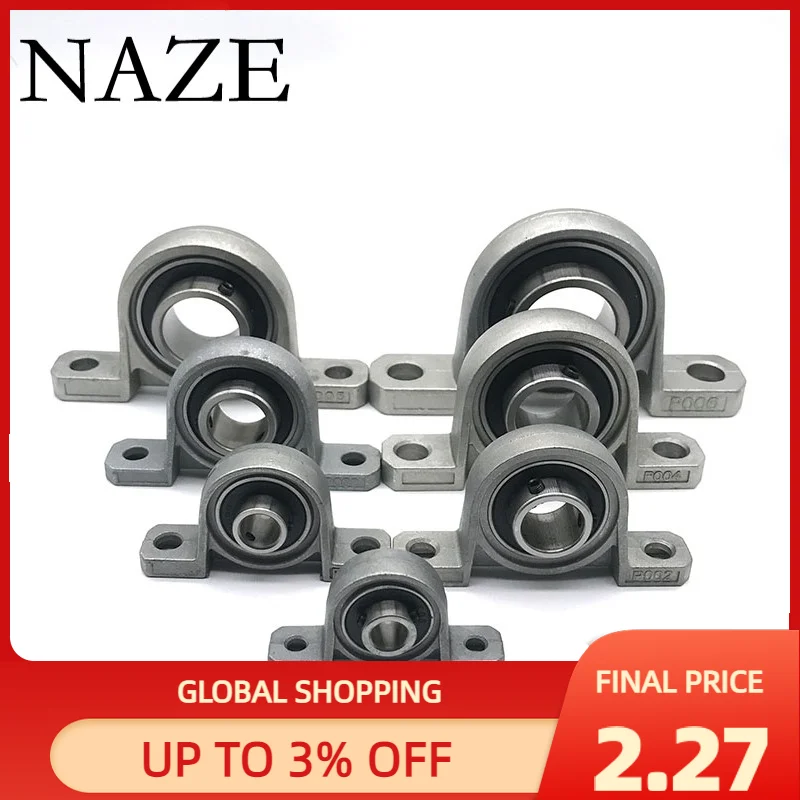 

NAZE 1pcs KP08 Miniature Zinc Alloy Vertical Bearing Block KP08 Hole 8mm Fixed Bracket for 3D Printer