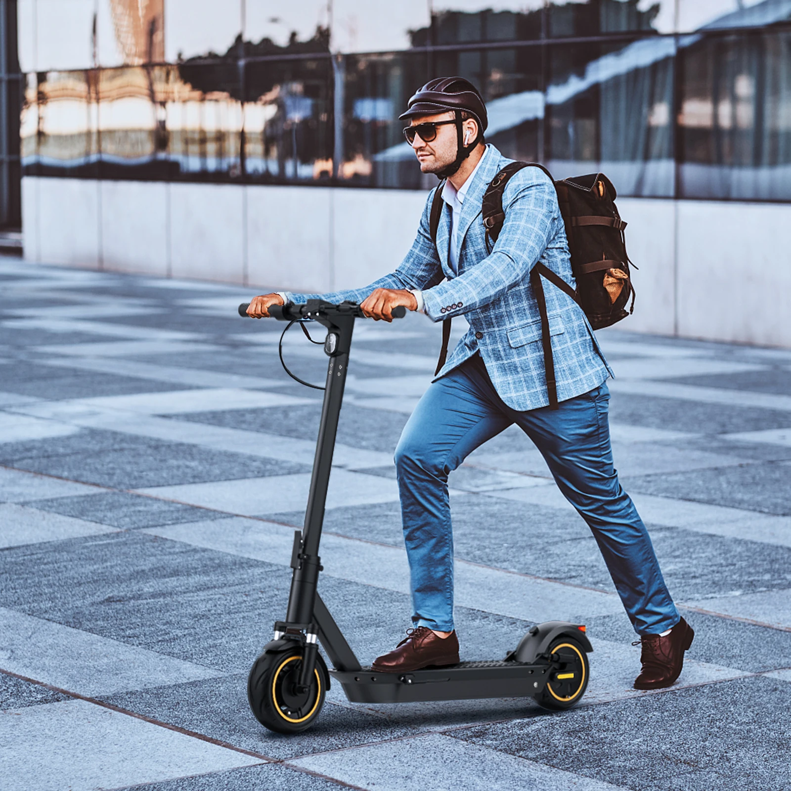 AOVOPRO ESMAX Electric Scooter 500W 40km/h Adult Electric Scooter Smart APP Double Shock Absorbing Foldable