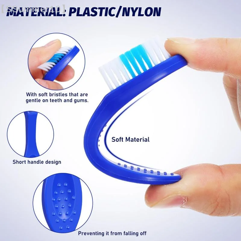【SSummer10】10개 미니 핸들 칫솔 지문 인식 휴대용 짧은 손잡이 부드러운 칫솔모 여행용 치아 청소용 칫솔【SS】