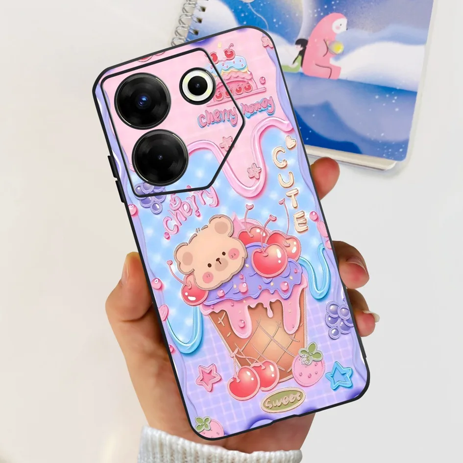 Fashion Butterfly Transparent Soft Silicone Phone Case Cover