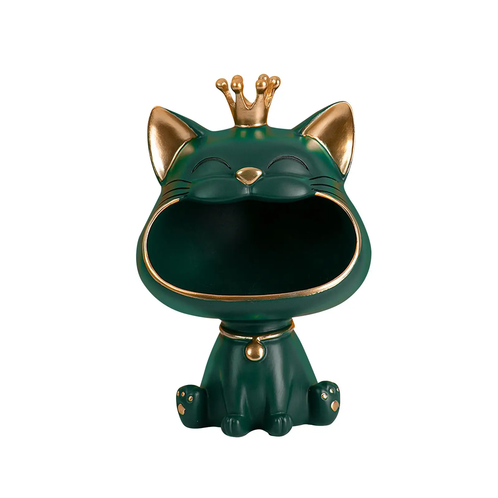 

Keys Candy Dish Lucky Cat Resin Cat Lovers Present Table Centerpiece Lucky Cat Statue Sculpture Statue Tray for Table Decoration