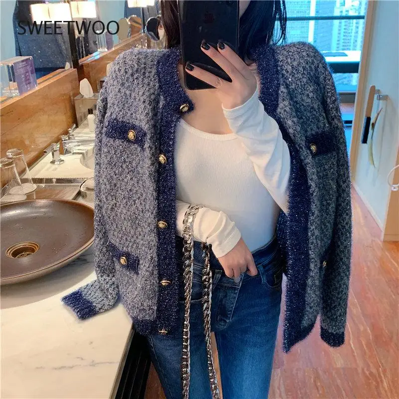 

Gentle Fresh Loose All-Match Knitted Stylish Cardigans New Elegant Fashion High Quality Soft Chic Sweet Women Sweaters Tide Chic
