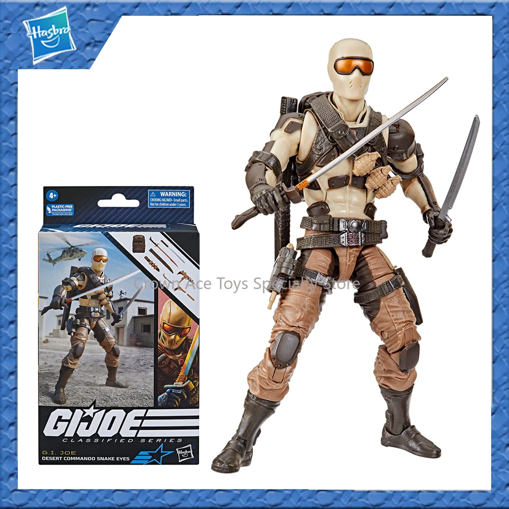 

Hasbro G.i. Joe Classified Series 92 Desert Commando Snake Eyes Action Manga Figures Model Trendy Toys Holiday Collectible Gifts
