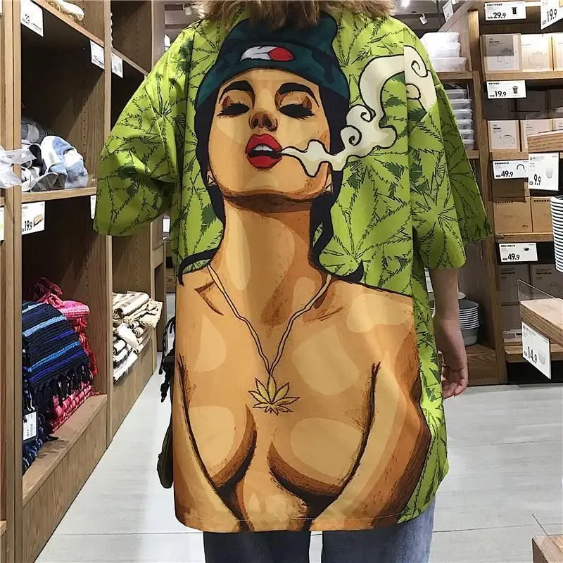 

Рубашка в стиле ретро с коротким рукавом и цветочным принтом для мужчин и женщин, Новинка лета 2022, Пляжная Свободная Повседневная рубашка с принтом для отдыха