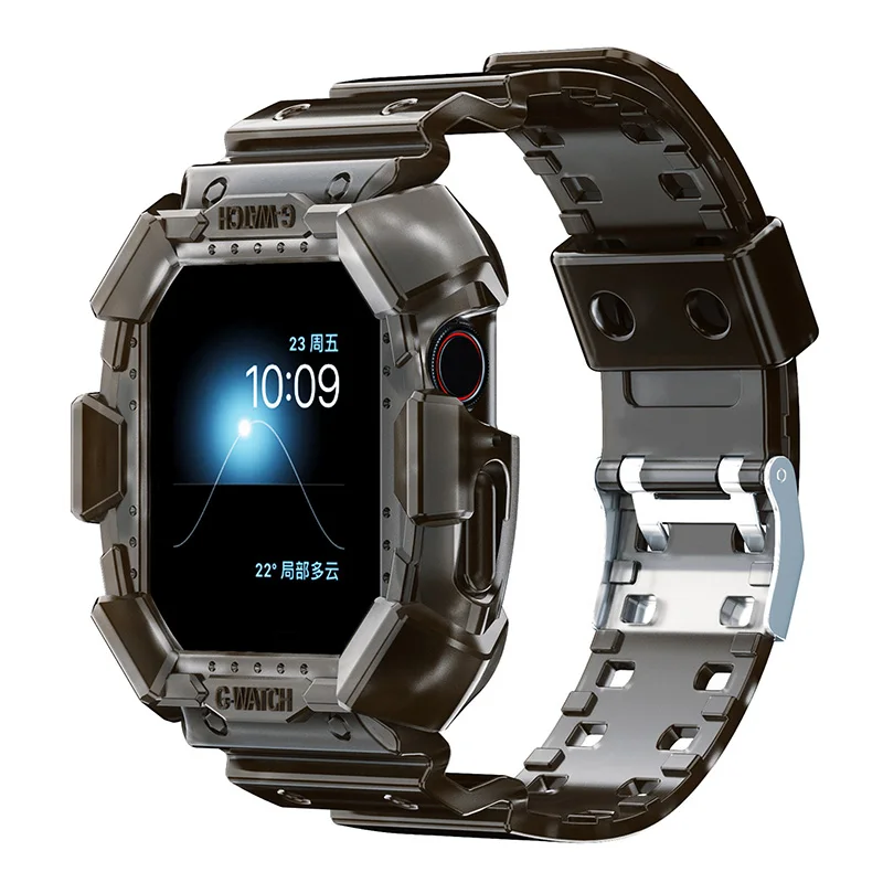 ตัวเลือกสินค้า เคส TPU ใสพร้อมสายรัด สำหรับ Apple Watch ทุกขนาด