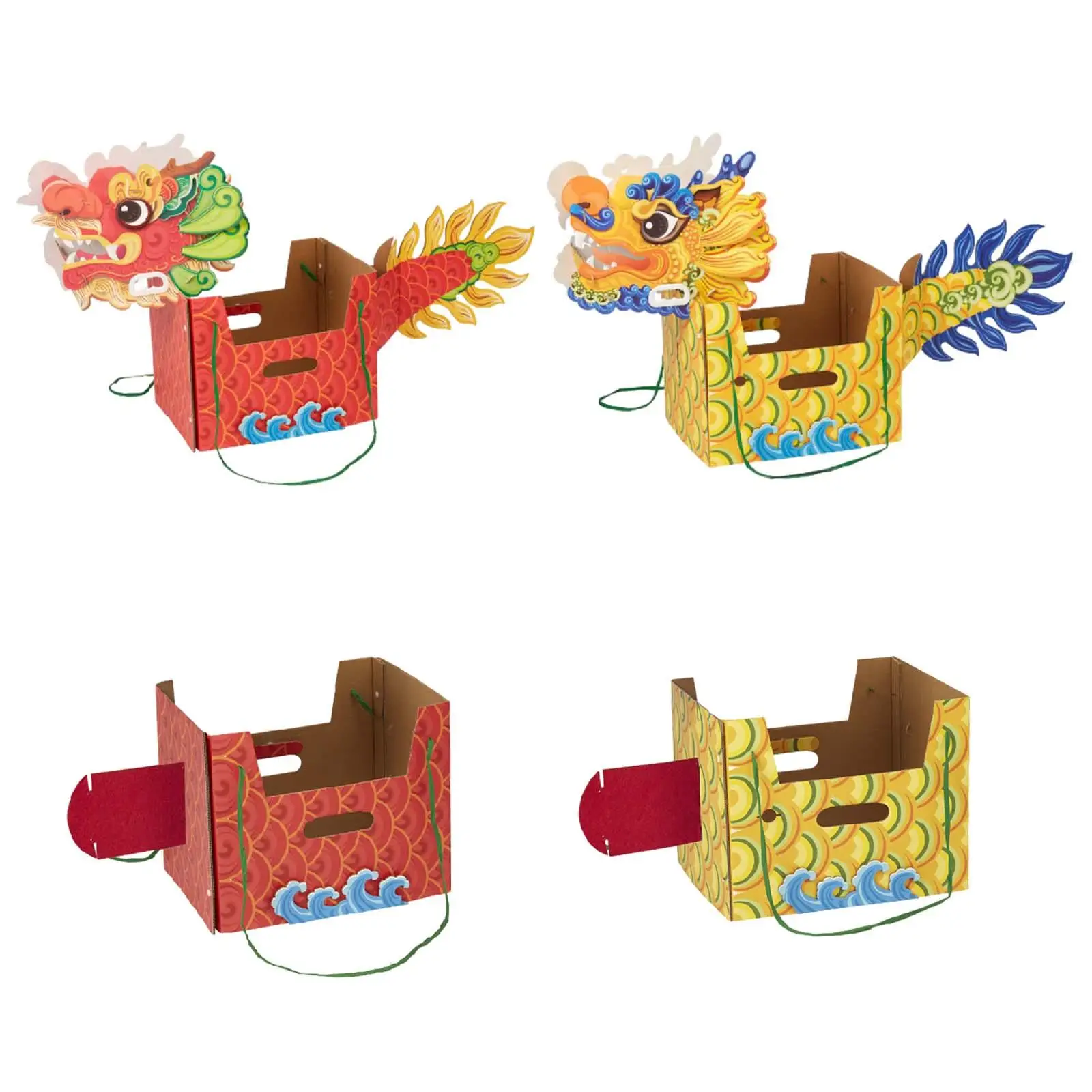Chinese Paper Dragon Decorative, New Year Dragon Boat Chinese New Year Toys for Dragon Boat Festival, Celebration