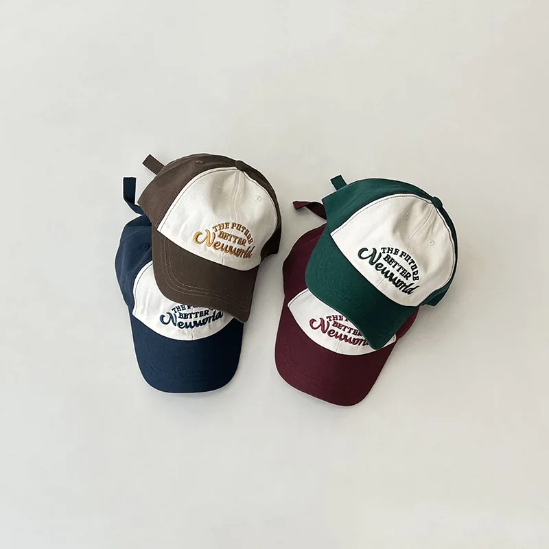 Korea Baby Baseball Hat Fashion Letter Kids Hat Boys Sunshade Children Sun Hat Children Peaked Caps 2023 Kids Accessories