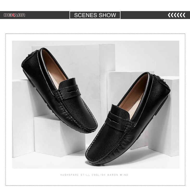 DEKABR Loafers Shoes Men Spring Clasicc Vintage Comfy Flat Moccasin Fashion Men Slip-on Boat Shoes For Men Casual Shoes
