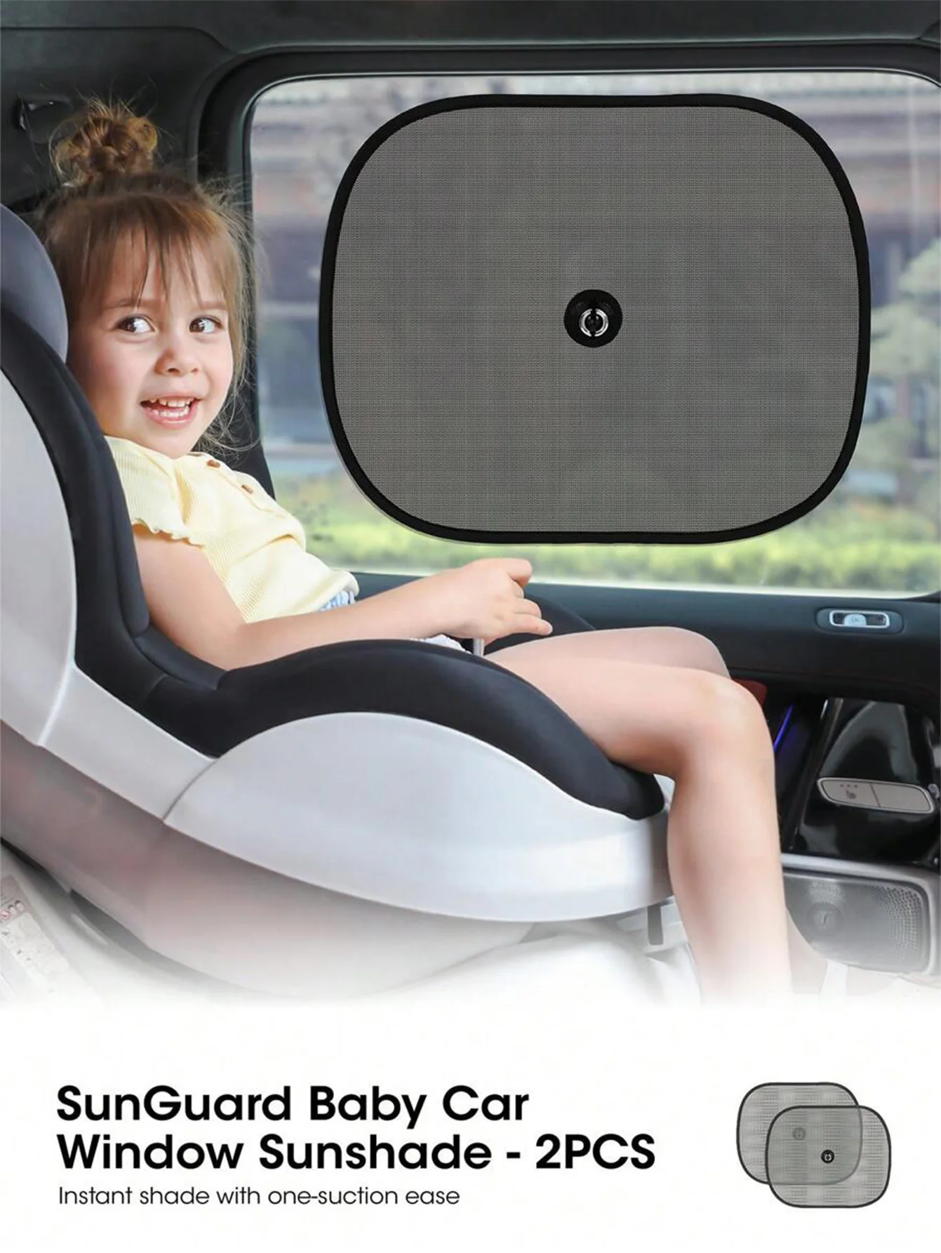 Baby car visor with rear visor file Black mesh screen rear window glass block Summer car sunscreen