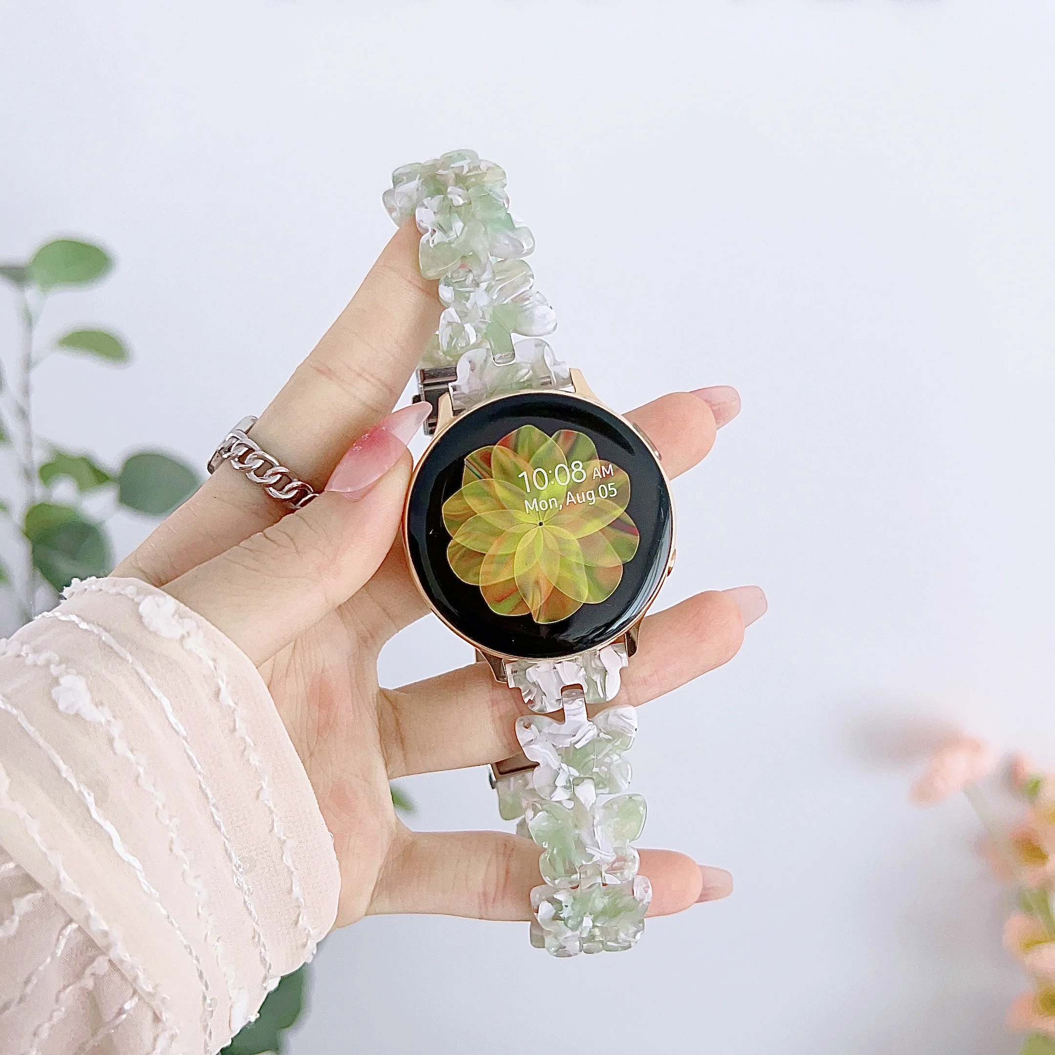 

Ремешок резиновый для Samsung Galaxy Watch 6 43 мм 47 мм 5 Pro 4, Классический Тонкий браслет с бабочкой, 45 мм 40 мм 44 мм 42 мм, 20 мм 22 мм