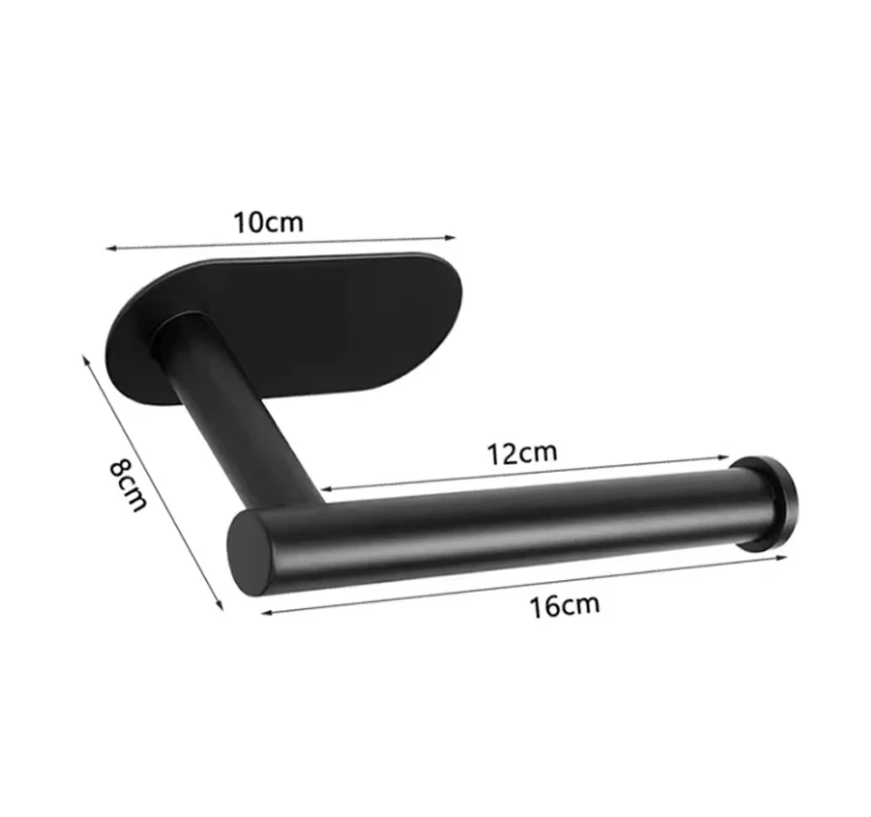 Paper Towel Holder Toilet Paper Holder Toilet Paper Rack Toilet Roll Holder No Drilling SUS304 Stainless Steel Self Adhesive Wall Mount Tissue Towel Roll Dispenser Bathroom Kitchen