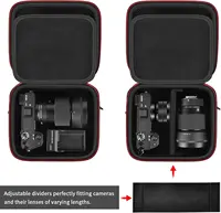 Hard Camera Case for Sony ZV-E10 A6400 A6000 A6100 A6600 A6500 (Medium,Kit Lens Only),Protective Bag with Shoulder Strap & Divid 3