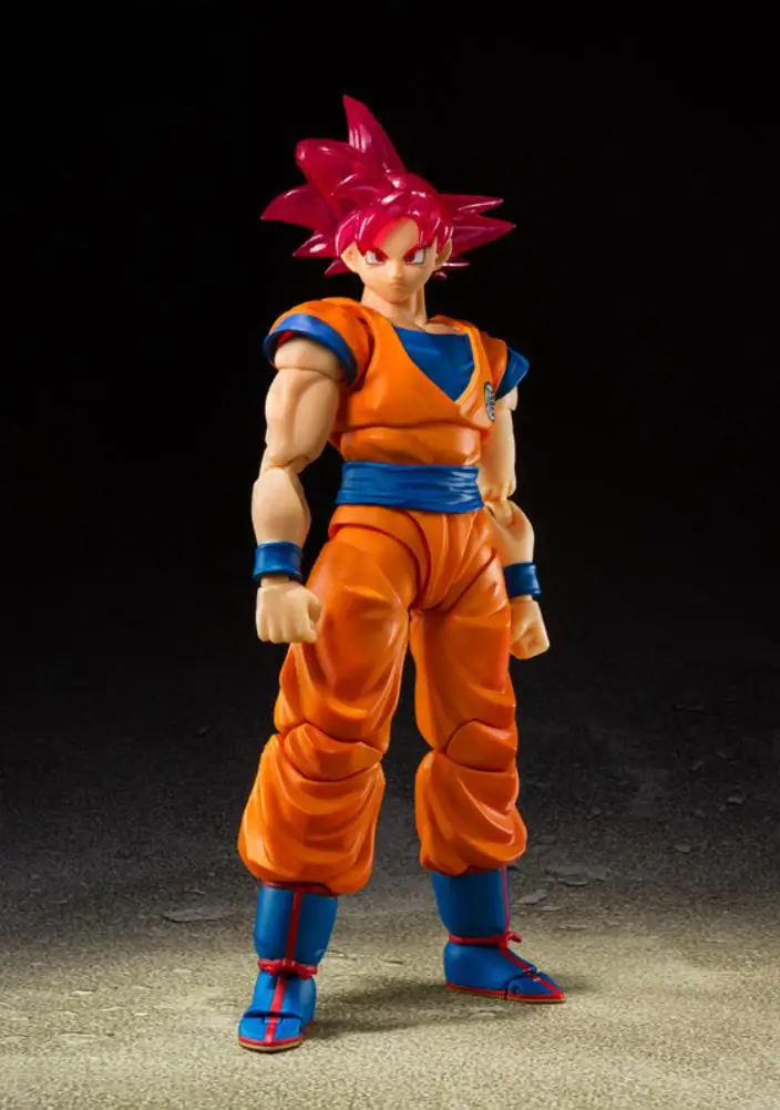 SHF Dragon Ball Z Super Saiyan God Red Hair Son Goku 6 Action Figure Toy -  AliExpress