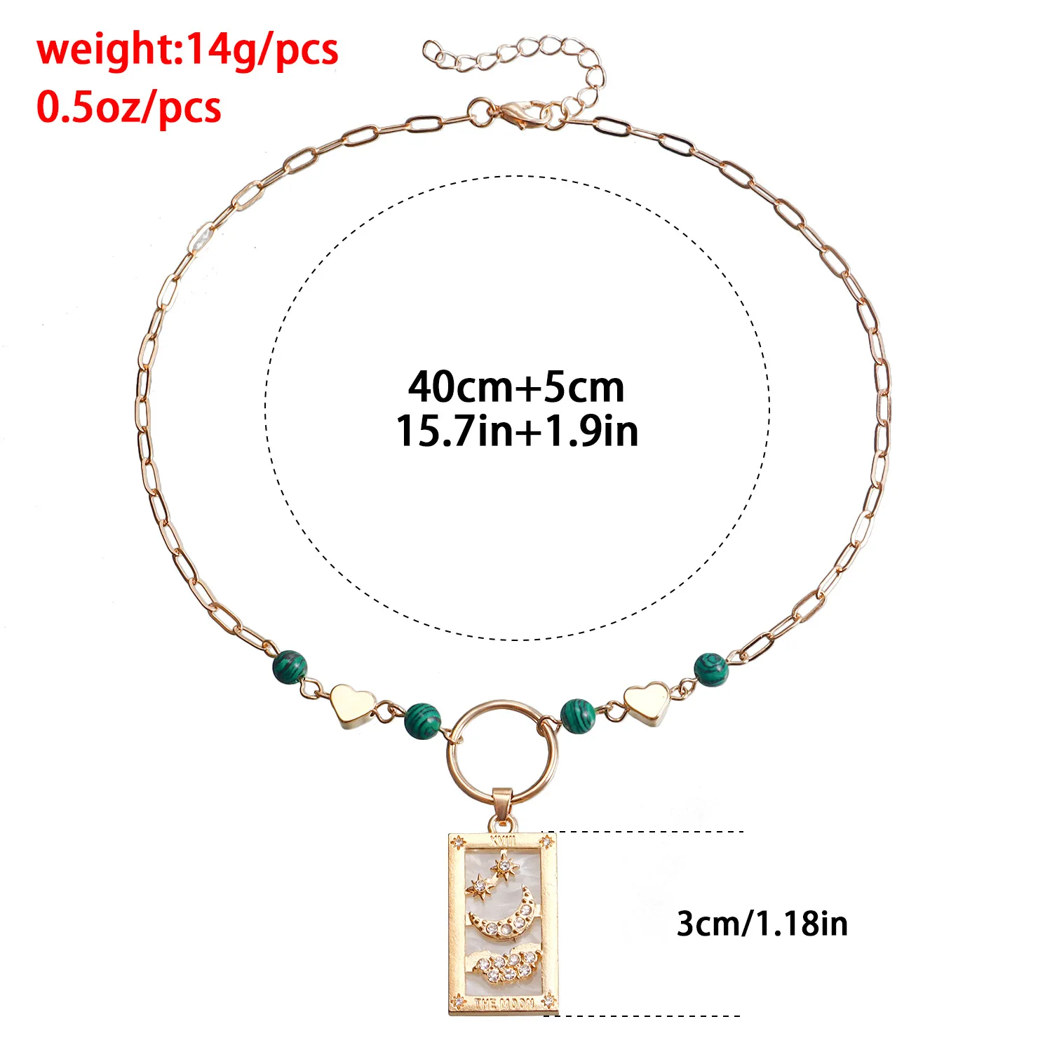 Фото Винтажное ожерелье с карточкой Таро для женщин, подвеска с эмалью в виде солнца, влюбленных, звезд, Луны, волшебника, мистик, ювелирные изделия №5